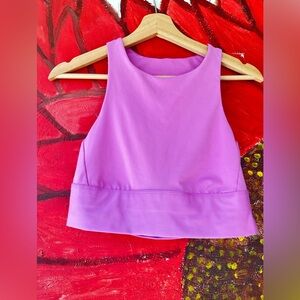Athleta Lavender-Pink Sleeveless Cropped Tank